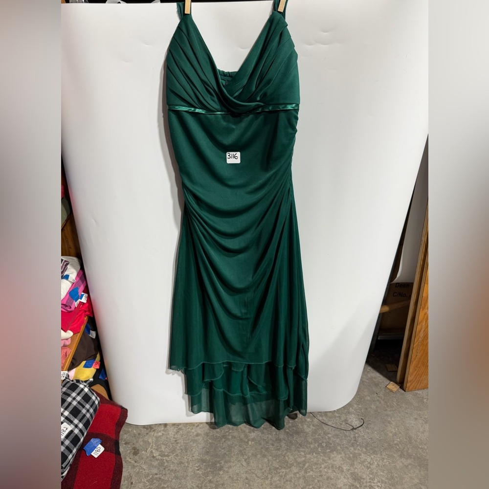 #3116-Ruby Rox Strapless Emerald Dress - image 2